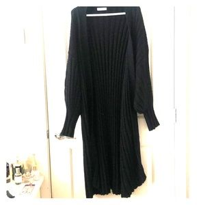 Long black sweater jacket